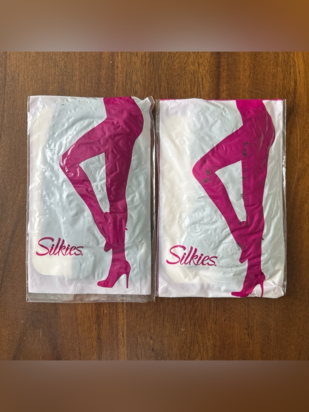 New Lot 2 Pairs Silkies Ultra Control Top Pantyhose Black Blue Small 030106/7